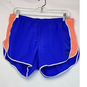 The North Face Women's Running Shorts - Blue/Peach - L Athleisure Casual Comfort